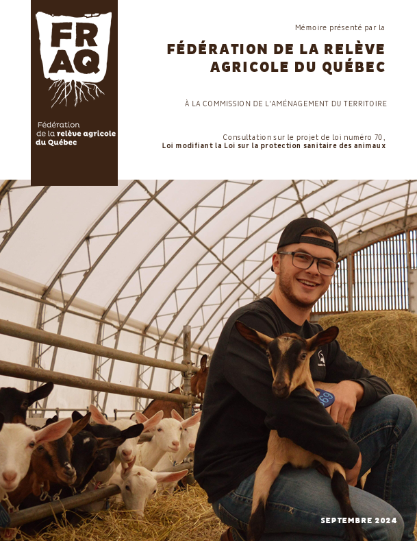 Consultation sur le projet de loi 70, Loi modifiant la Loi sur la protection sanitaire des animaux